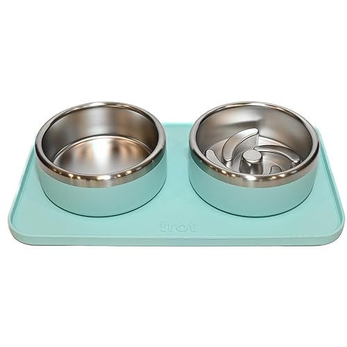 Trot Pets Premium Dog Bowls | Stainless Steel Bowl Set