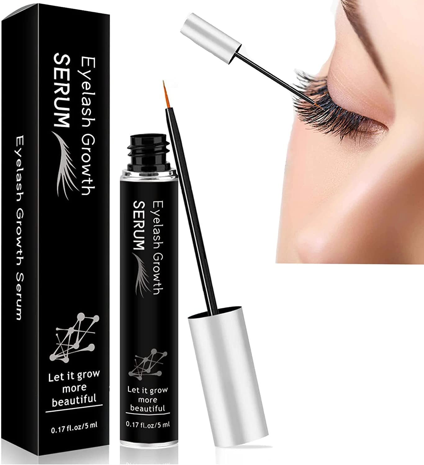 Uklash Eyelash Serum, Uklash Eyelash Growth Serum, Uklash Eyelash Enhancer Serum for Longer, Fuller and Healthier Lashes (1Pcs)