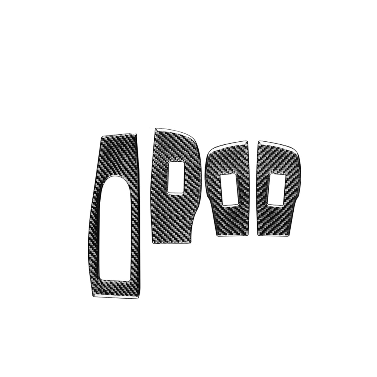 SCTOU For Mazda 3 AXELA 2020-2023 Car Windows Control Panel Decoration Cover Trim Stickers Interior Accessories Carbon Fiber