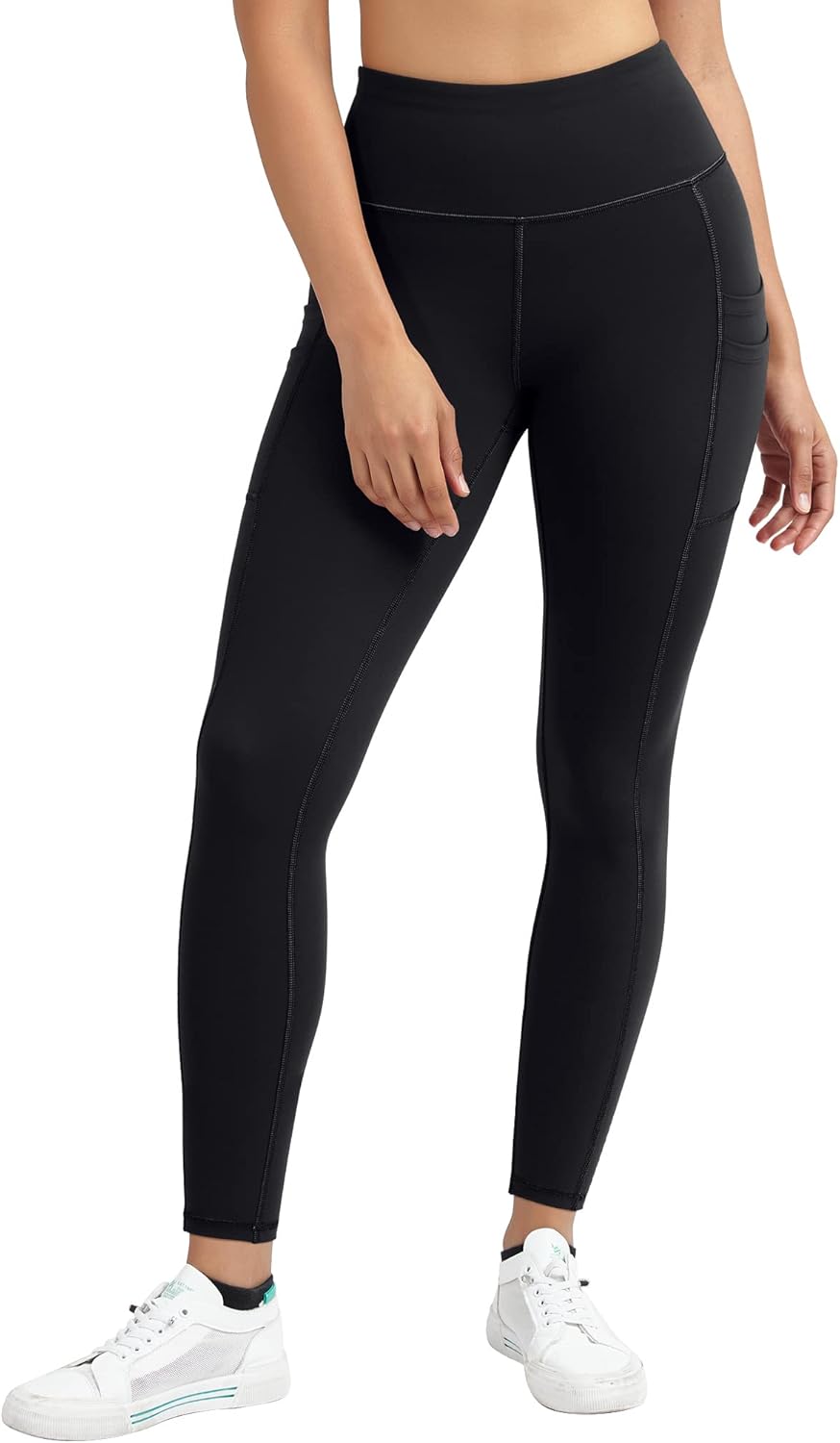 Ewedoos Leggings with 5 Pockets for Women Yoga Pants 25"/ 27" Workout Leggings for Women Tummy Control Running - Image 3