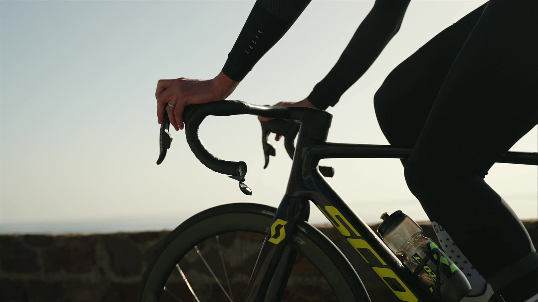 THE BEAM - SPECCHIETTO RETROVISORE PER BICICLETTE DA CORSA - Specchio da manubrio retrattile - Lente convessa con rotazione a 360 gradi