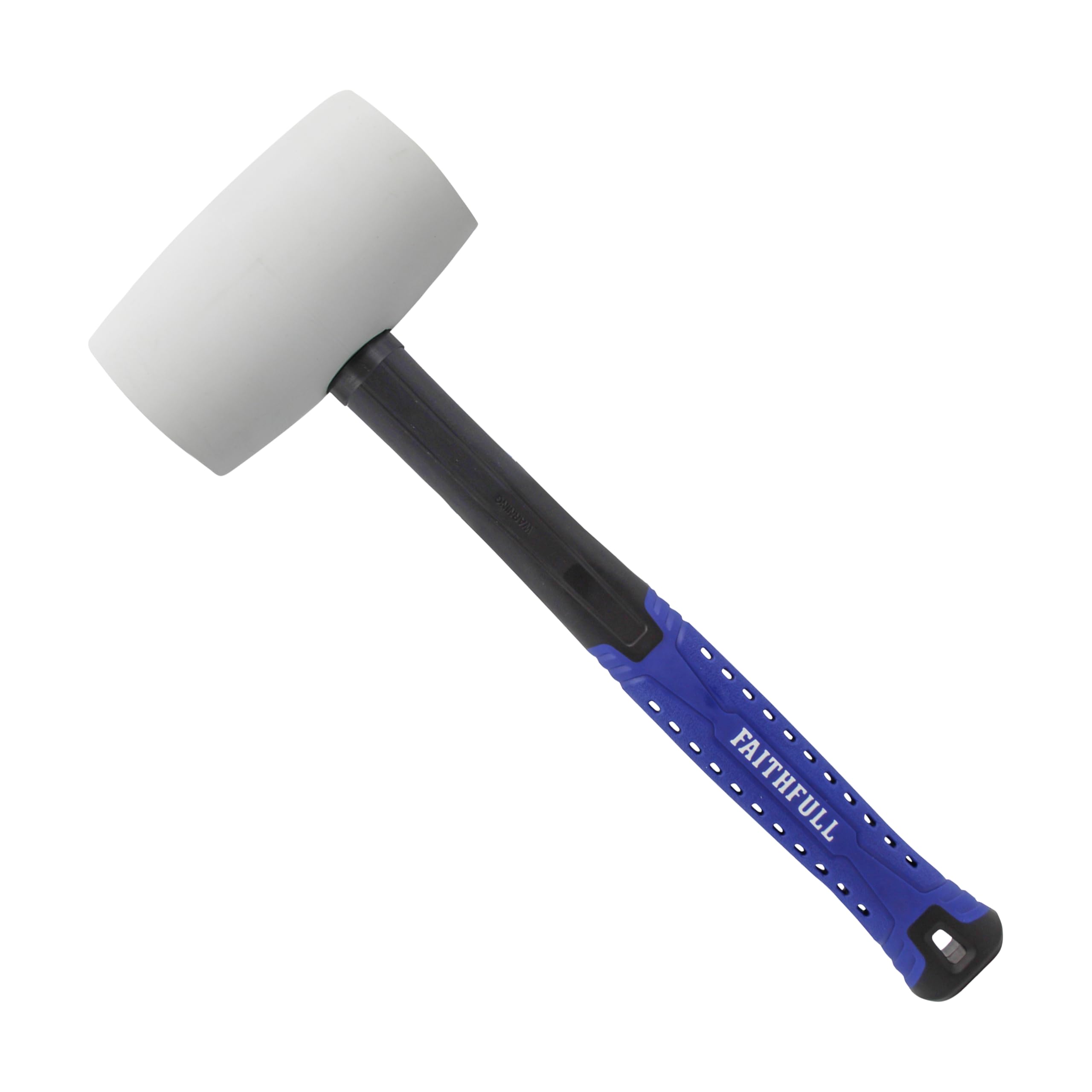 Faithfull Fibreglass Rubber Mallet Hammer 32Oz Fairmwf32 White