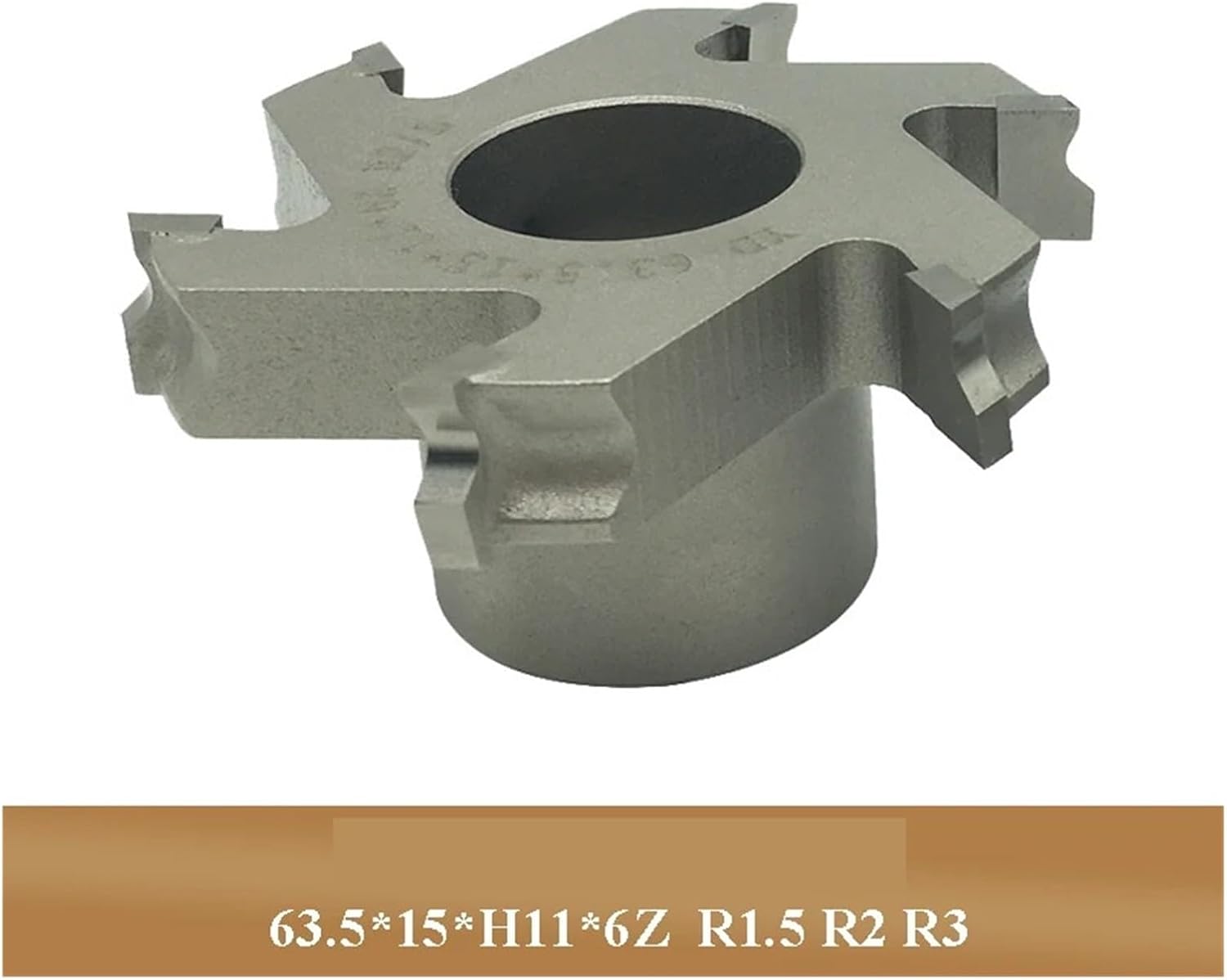 1PAIR (L+R) 63.5 * 15*H11*6Z Style Fine Trimming Cutters Profile Trimming Knifes for Edge Banding Machine(63.5x15xH11x6Z R1.5)
