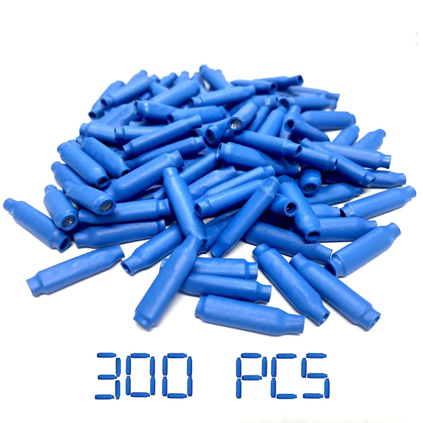 B Connectors Silicone Filled Wet B Wire Gel Alarm Telephone Wire Crimp Bean Type Splices for Low Voltage (Blue-300 PCS)
