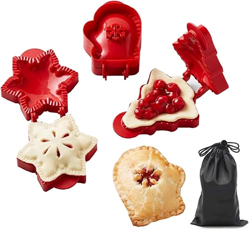 Moldes para tartas de mano, prensatelas de bolsillo para pasteles, se adaptan a todo tipo de festivales, fiestas, moldes de Navidad para hornear (3