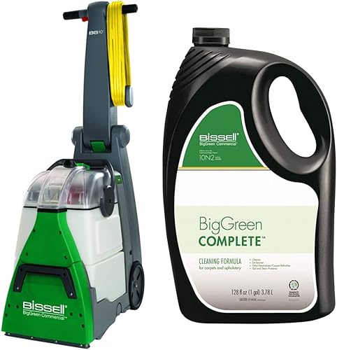 Bissell BigGreen Commercial BG10 - Máquina extractora de 2 motores de limpieza profunda y limpiador de alfombras comercial-31B6, 128 onzas, botella,
