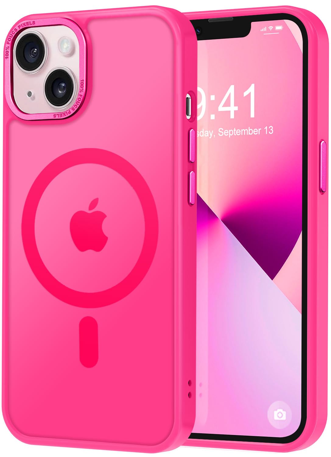 Thomo Strong Magnetic for iPhone 13 Case & iPhone 14 Case [Compatible with Magsafe] Translucent Matte Slim Shockproof Women Girl Anti-Fingerprint