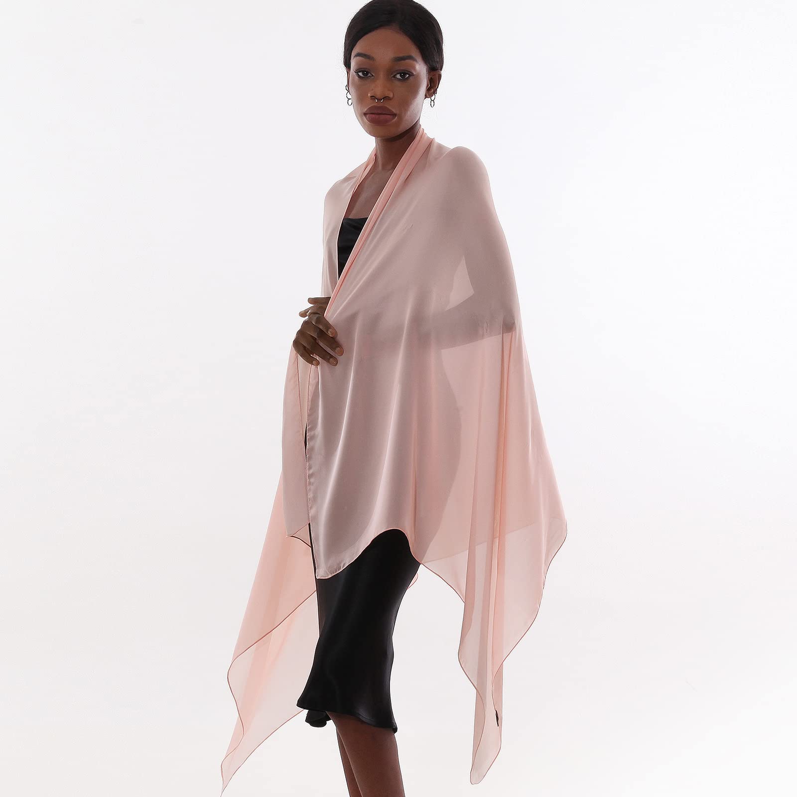 Sciarpa Donna Leggera Scialle Sciarpe Elegante Cerimonia Foulard Pashmina Scilla Stole Primavera Estate