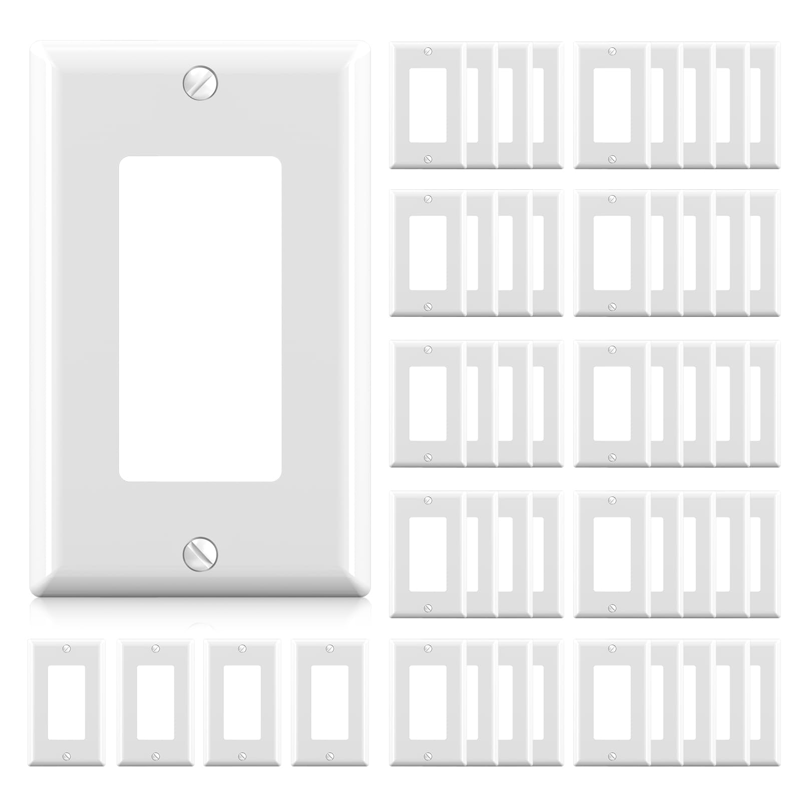 Decorative Wall Plates - Glossy White -11