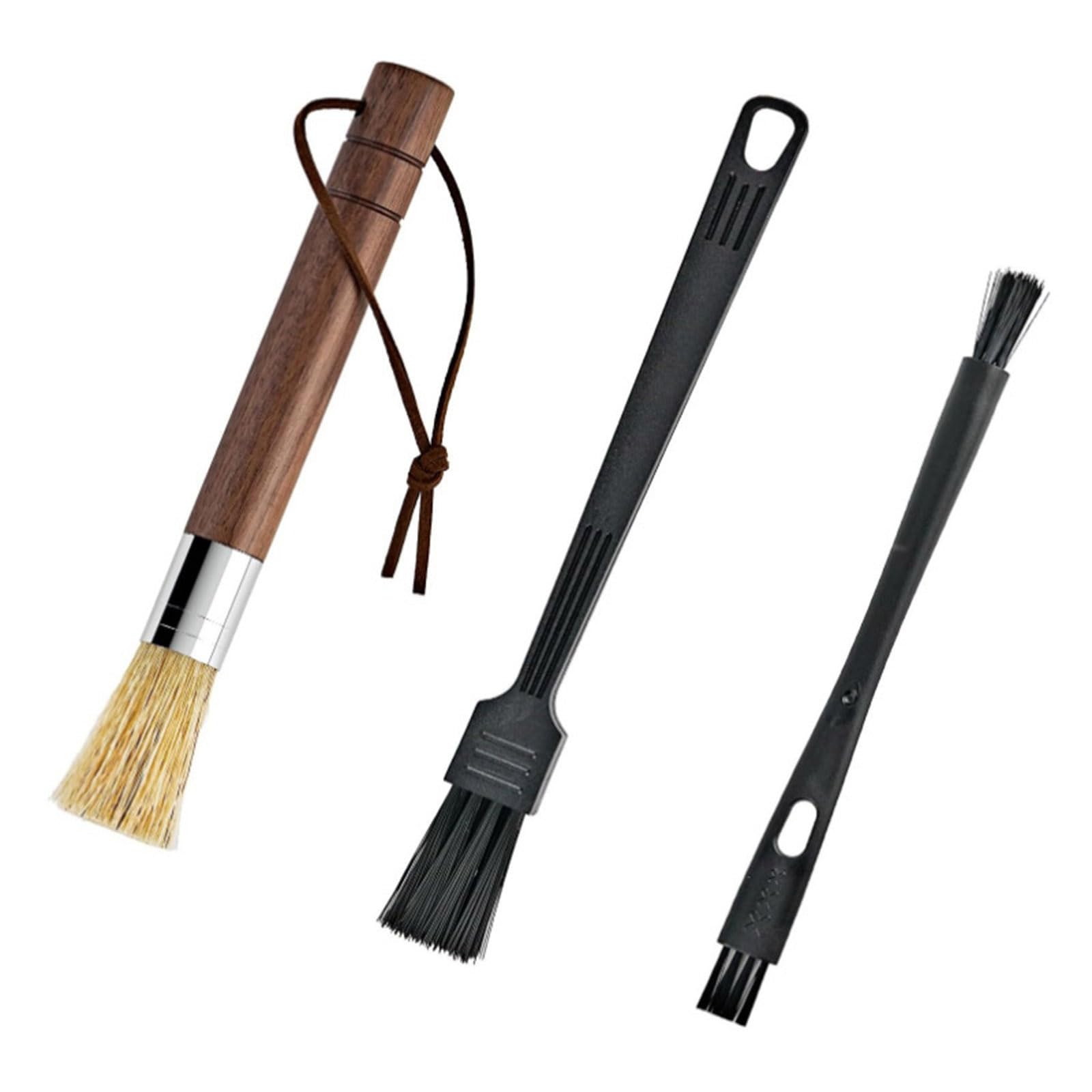 Grinder Cleaning Brush Set Espresso Machine Cleaner Tool with Wood Handle and Natural Bristles for Baristas Wooden Handle Coffee