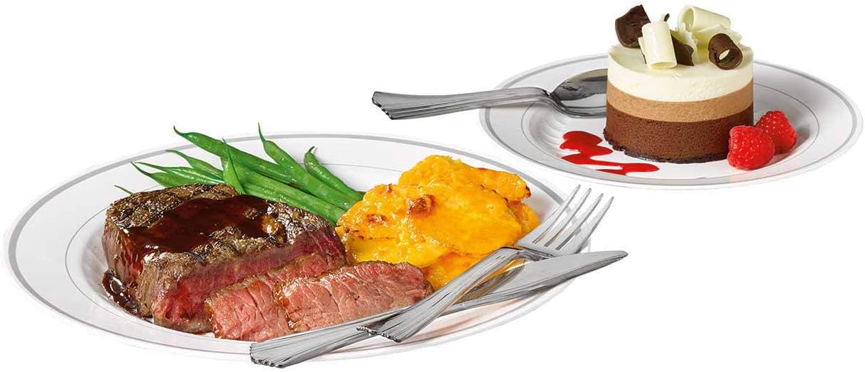 Member's Mark Premium Plastic Heavyweight Plates, Combo Pack (48 Count)