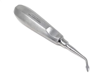 Premium Grade Dental Tooth Surgery Bernard Spade Concave Curved Root Tip Elevator, #60L,German Stainless Steel Dental Instrument