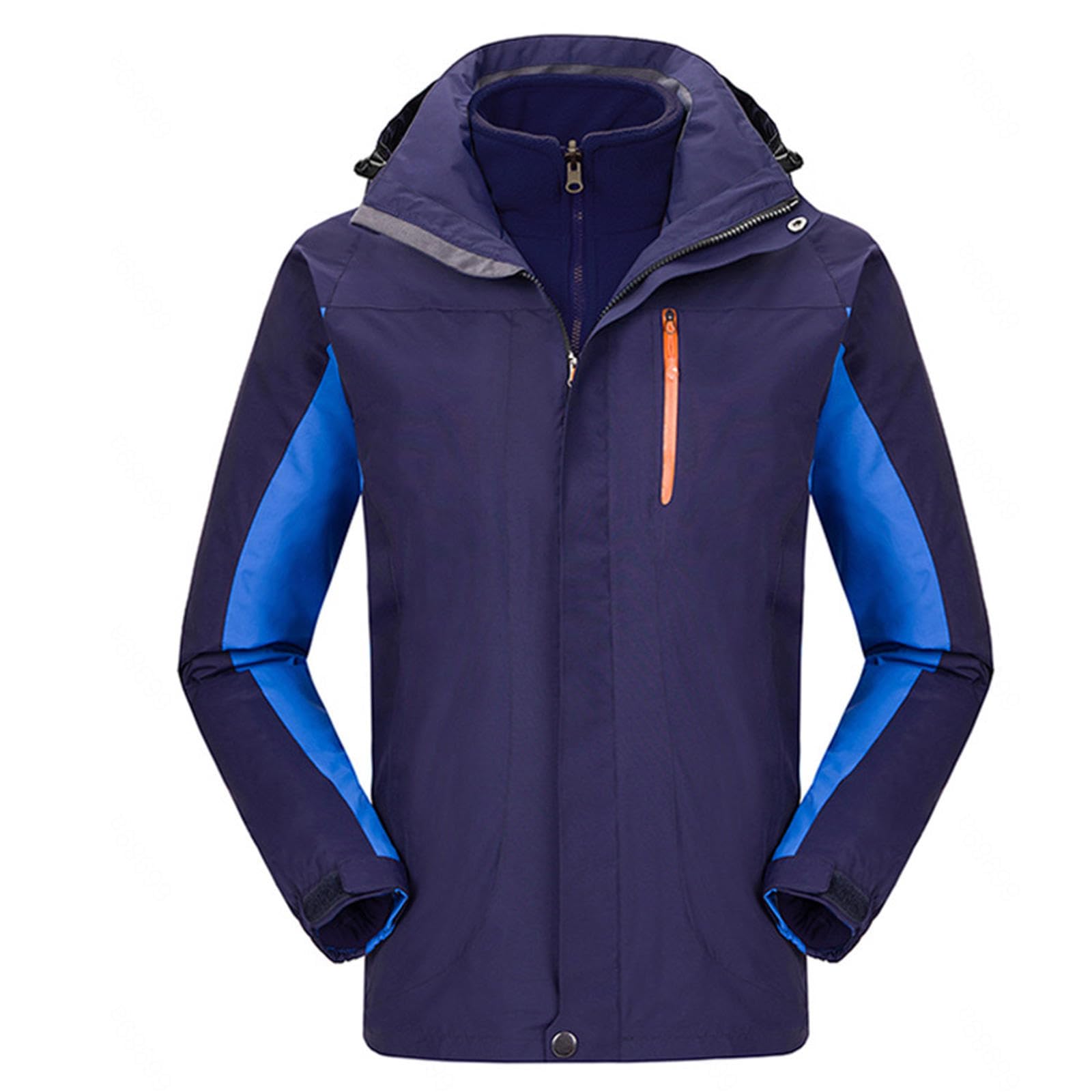 Chaqueta de Esquí para Hombre Chaqueta de Invierno Impermeable 3 en 1 Chaqueta para La Nieve Capucha Resistente Al Viento con Abrigo Interior de Forro Polar Cálido,F-M