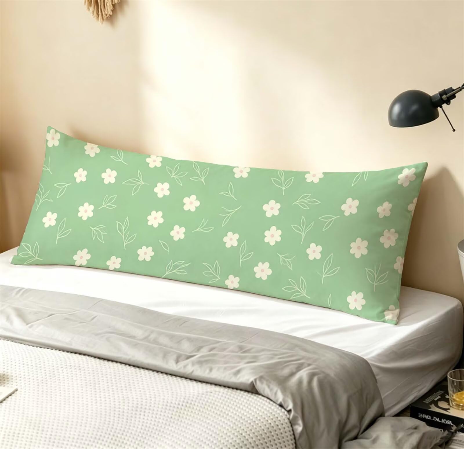 Senape-4 Federe Cuscino Letto 50x150 cm, Grande Cuscini per Divano Velluto, | Doppia Faccia Stampa, Semplice Fodera per Cuscino Decorativa, con Cerniera, Cuscino per Dormire Sul Fianco j-320