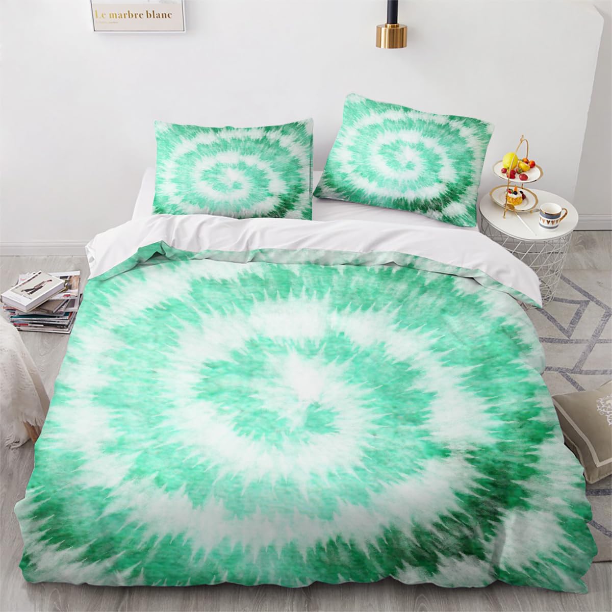 Linge de Lit 240x260 Parure de Couette avec Taies d'Oreiller