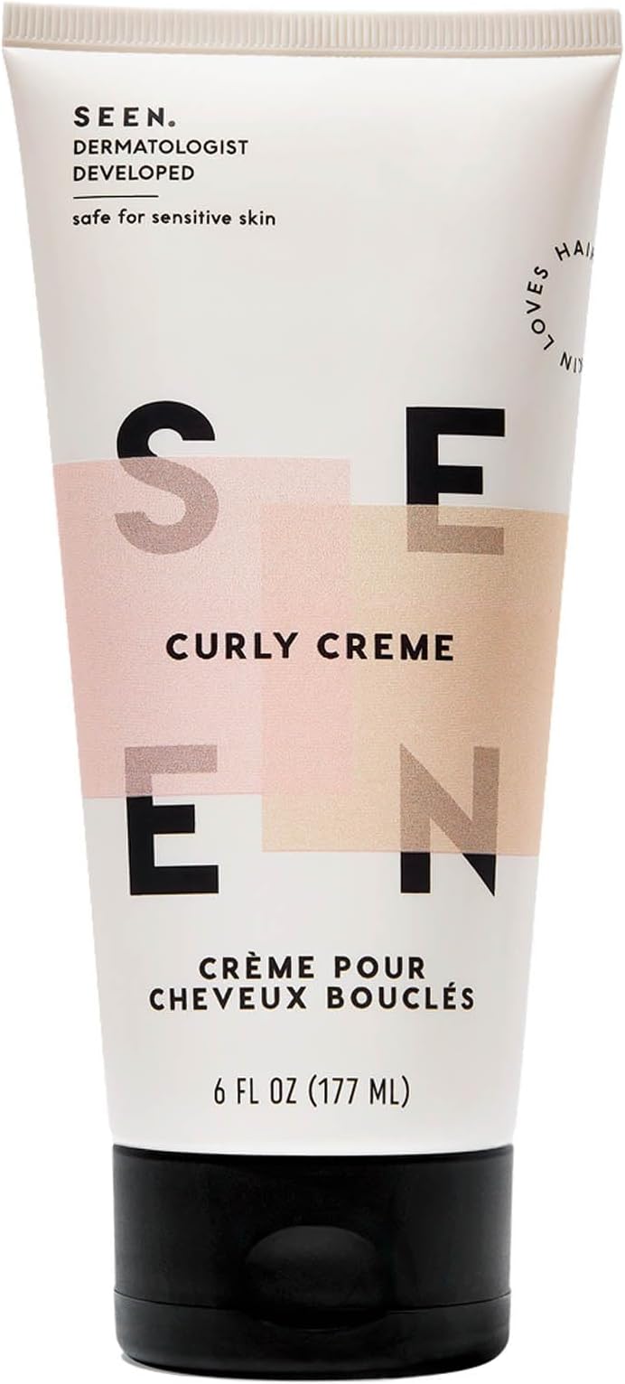 Curly Creme, Scented - Non-Comedogenic Curl Defining Styling Hair Cream - Dermatologist-Developed - Anti-Frizz- Heat Protectant - Safe for Sensitive Skin