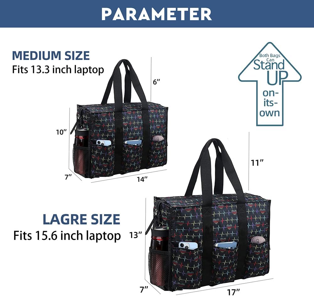 ABAMERICA Nurse Bags for Work Nursing Bag Multiple Pockets Waterproof Organizing Zip Top Clinical Bag for Nursing Students - Image 3