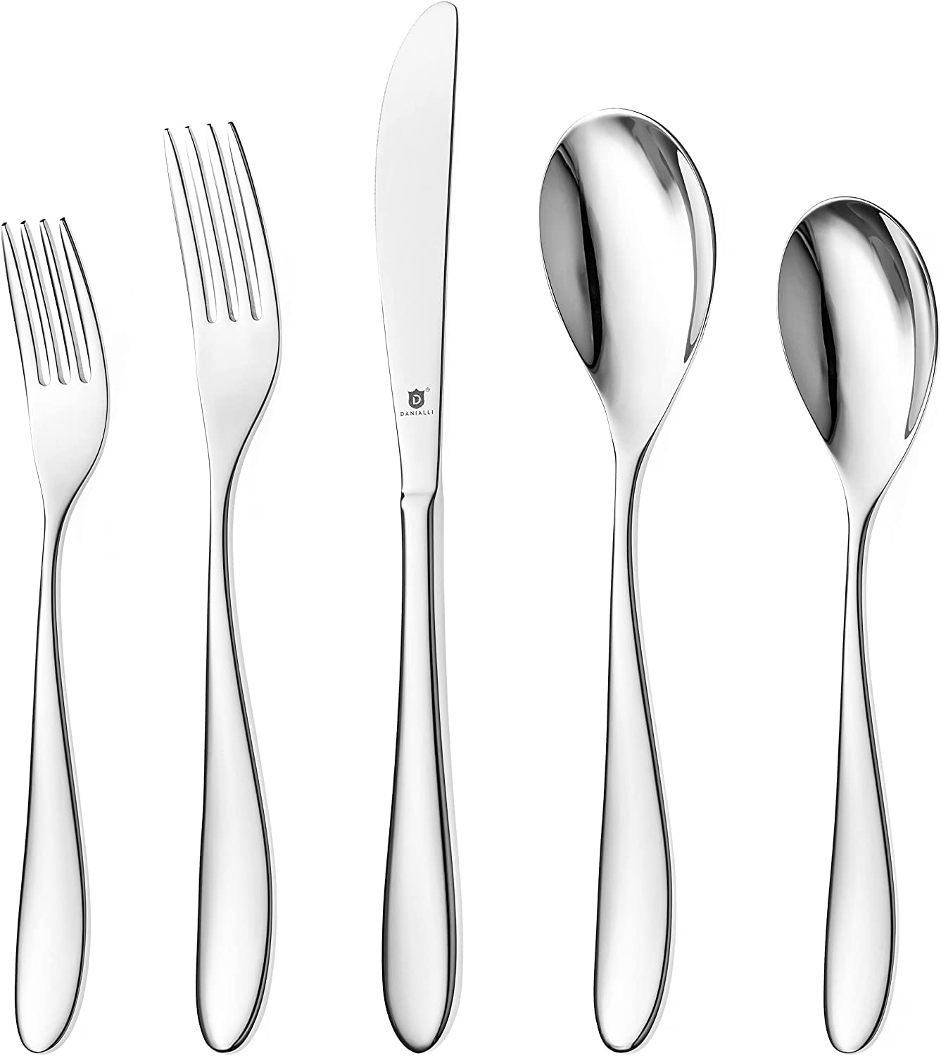 Danialli Hammered Silverware Set - 80 Piece -10