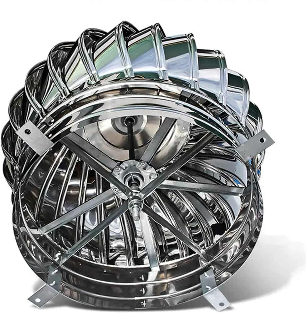 Cgjdfjhe One Color Unpowered Wind Cap, Stainless Steel Heavy Duty Roof Turbine Ventilator For Bathroom/Warehouse/Factory/Bathroom/Sheds/Campers)(400Mm(15.7Inch))