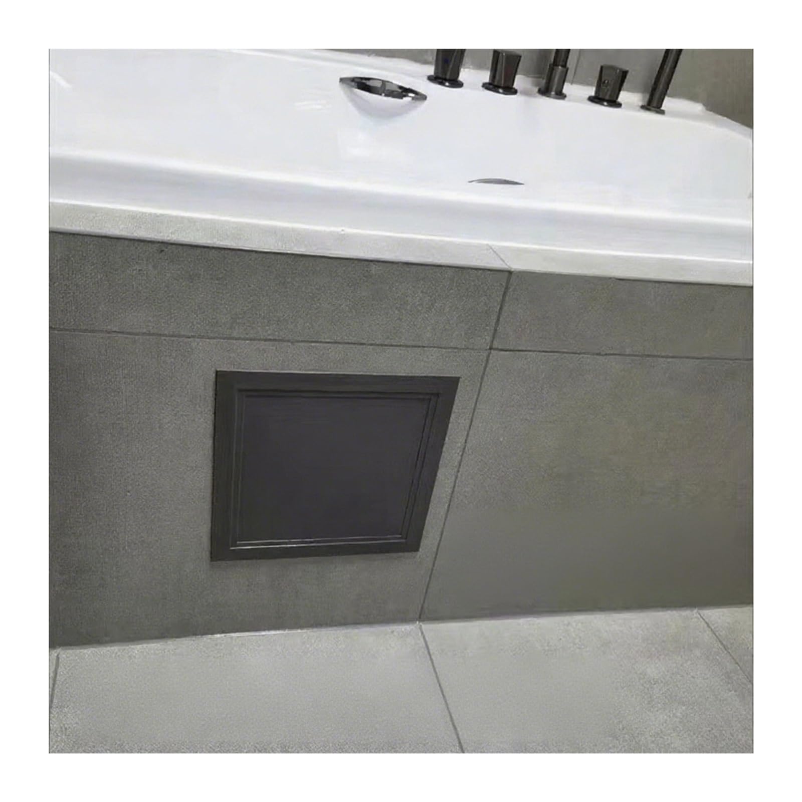 Trampilla Pladur Panel de acceso de yeso al ras de 12 x 12, instalación en cualquier lugar, válvulas de cierre de plomería, cables, sistemas eléctricos(Black,40x25cm(16x10in))
