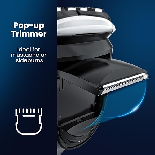 Miniatura 7 de Afeitadora eléctrica impermeable para hombre con estuche de viaje, potente y silenciosa, carga rápida tipo C (carga de 60 minutos, uso de 120