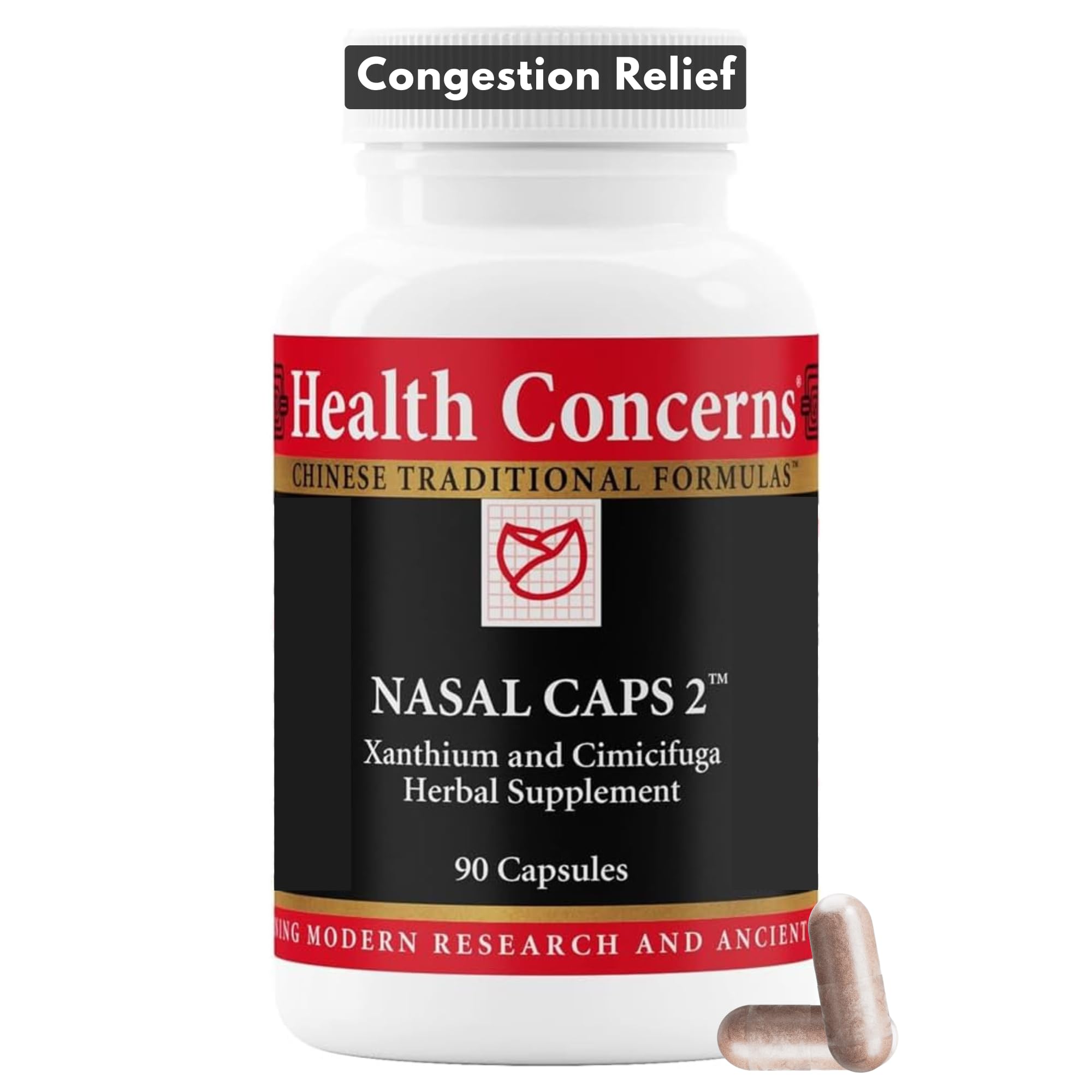 - Health Concerns Nasal Caps 2 – Sinus & Nasal Support Supplement – Nose Congestion & Sinus Pressure Support – Traditional Chinese Formula with Xanthium, & Cimicifuga – 90 Capsules