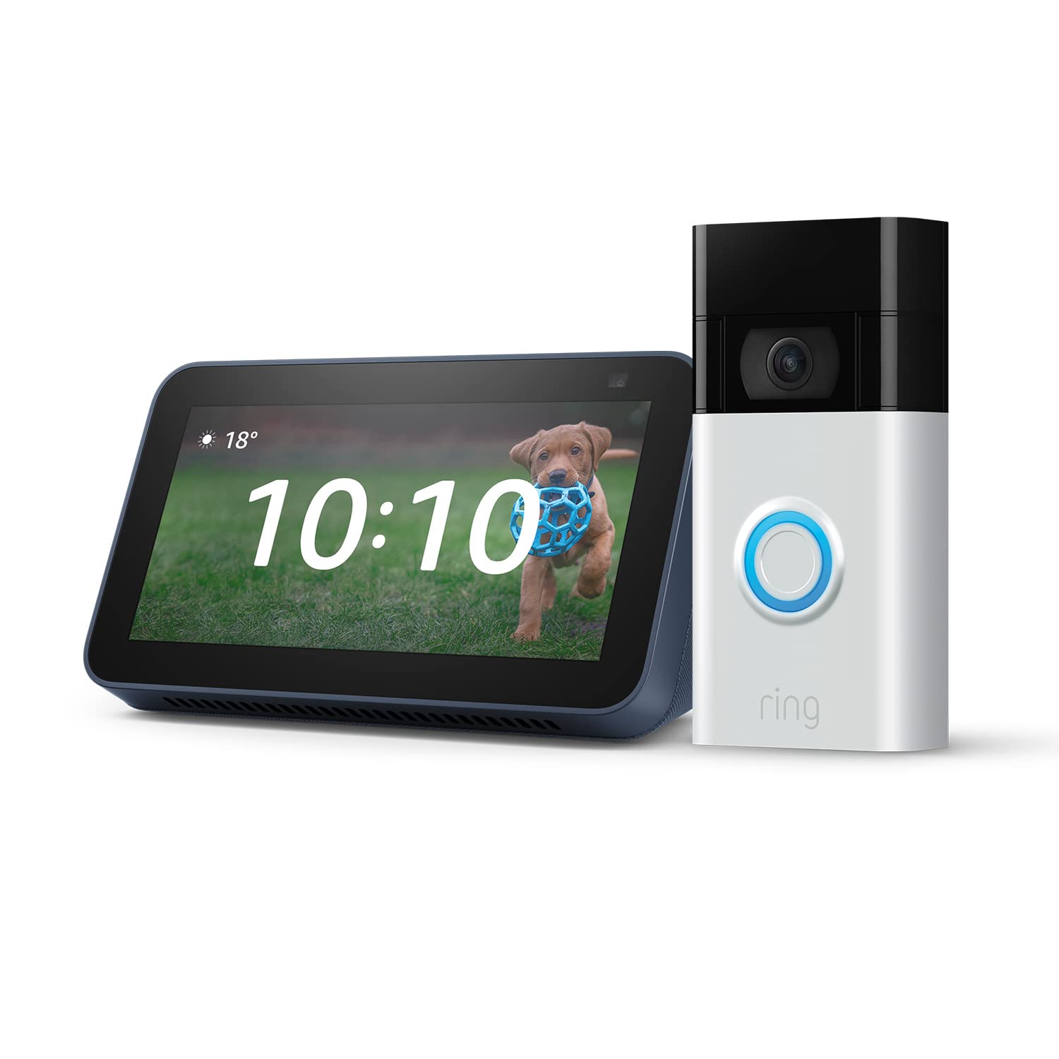 Echo Show 5 (2nd Gen) - Blue bundle with Ring Video Doorbell (2nd Gen)