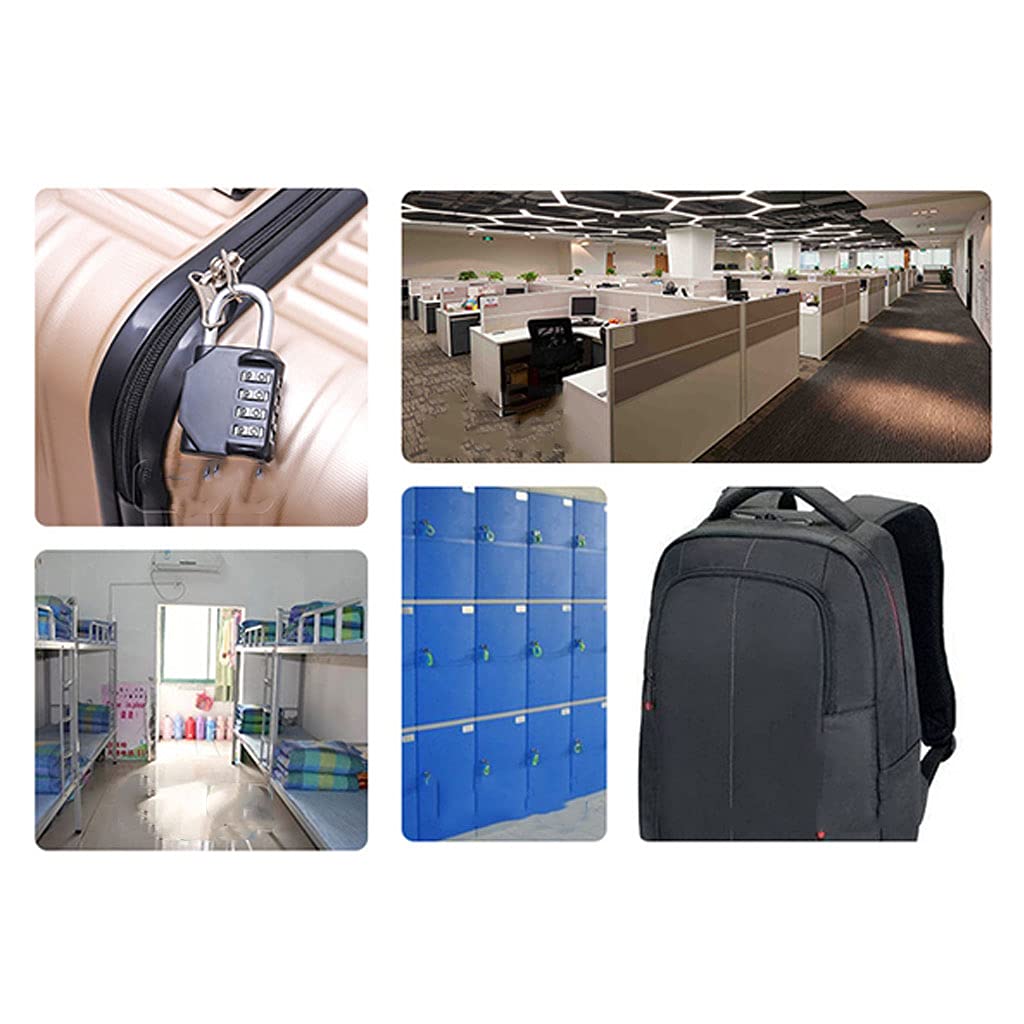 3 Digit Code Combination Padlock Small Travel Luggage for Case Lock Keyless Shackle Lock for Backpack Gym School Locker,zinc Alloy
