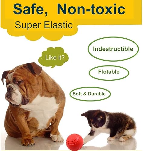 Miniatura 7 de Pelotas de goma dura para perros, bola de goma sólida para perros, resistente a las mordeduras e indestructible, bolas de entrenamiento para perros