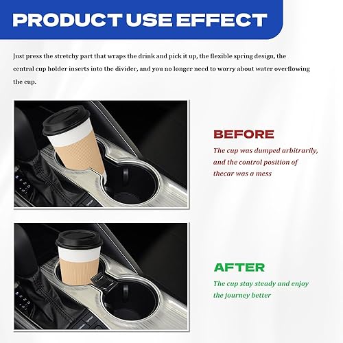 Miniatura 5 de Divisor de inserción para portavasos de automóvil, inserto de soporte de bebida que reemplaza 55618-0E170-C0, accesorios de automóvil, divisor de