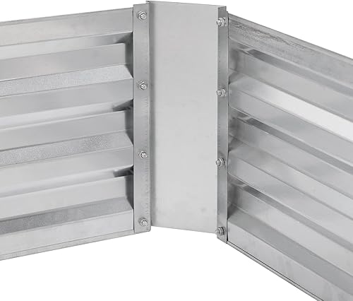 Miniatura 6 de MATICO Camas de jardín elevadas galvanizadas plateadas para verduras, flores y hierbas, kit de acero para maceteros de metal, cajas de maceta