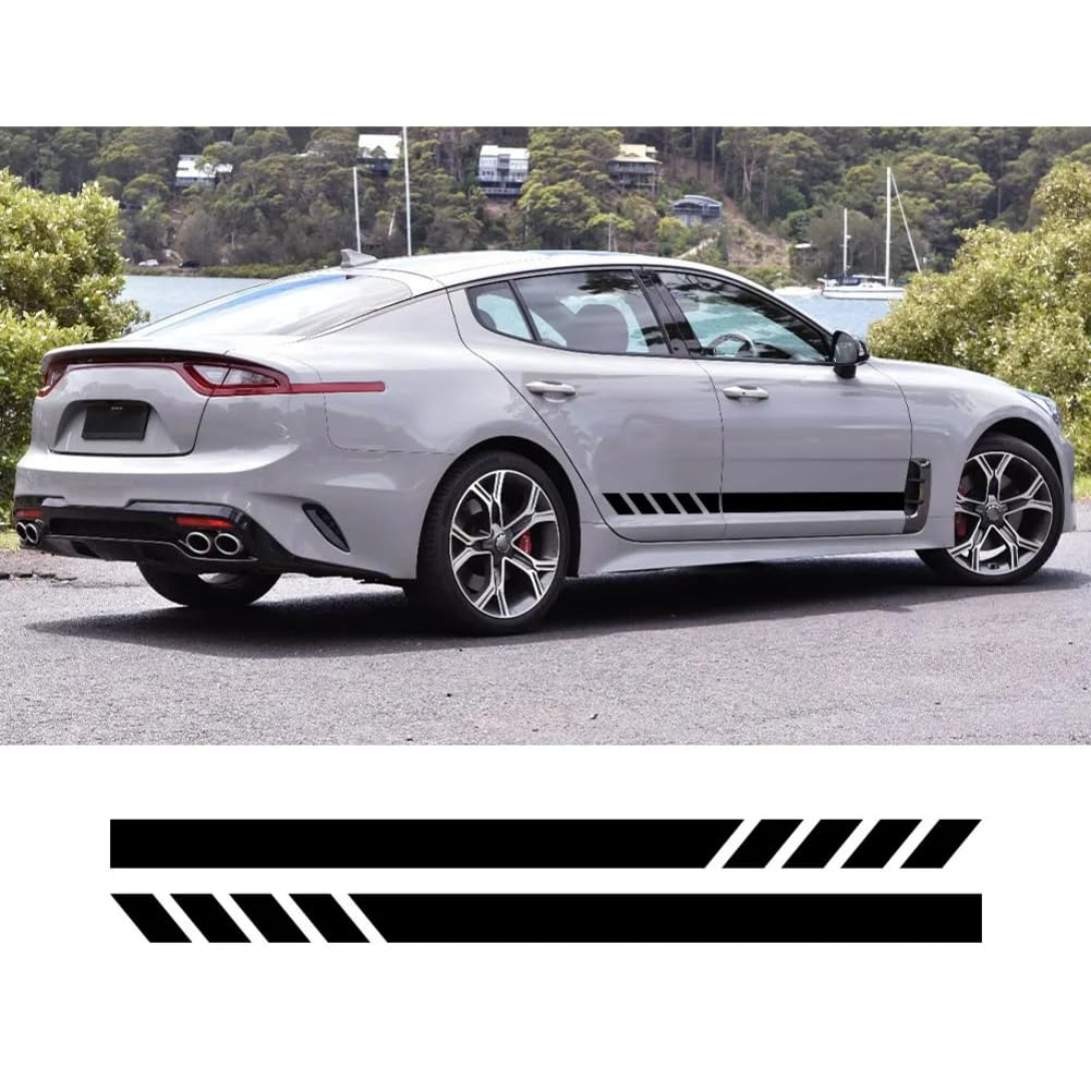2 uds, tira deportiva lateral para puerta de coche, pegatina de pvc, pegatinas de película de vinilo, decoración, accesorios de coche tuning, para kia stinger gt malasia