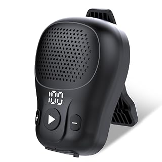 Wearable Bluetooth Speaker, Clip-on Wireless Portable Speakers, IP56 Waterproof Clip Speaker Up to 18 Hours Battery Life, Built-in Mic for Hands-Free Music/Calls, Work/Outdoor, Black - Amazon product rated Grade A
