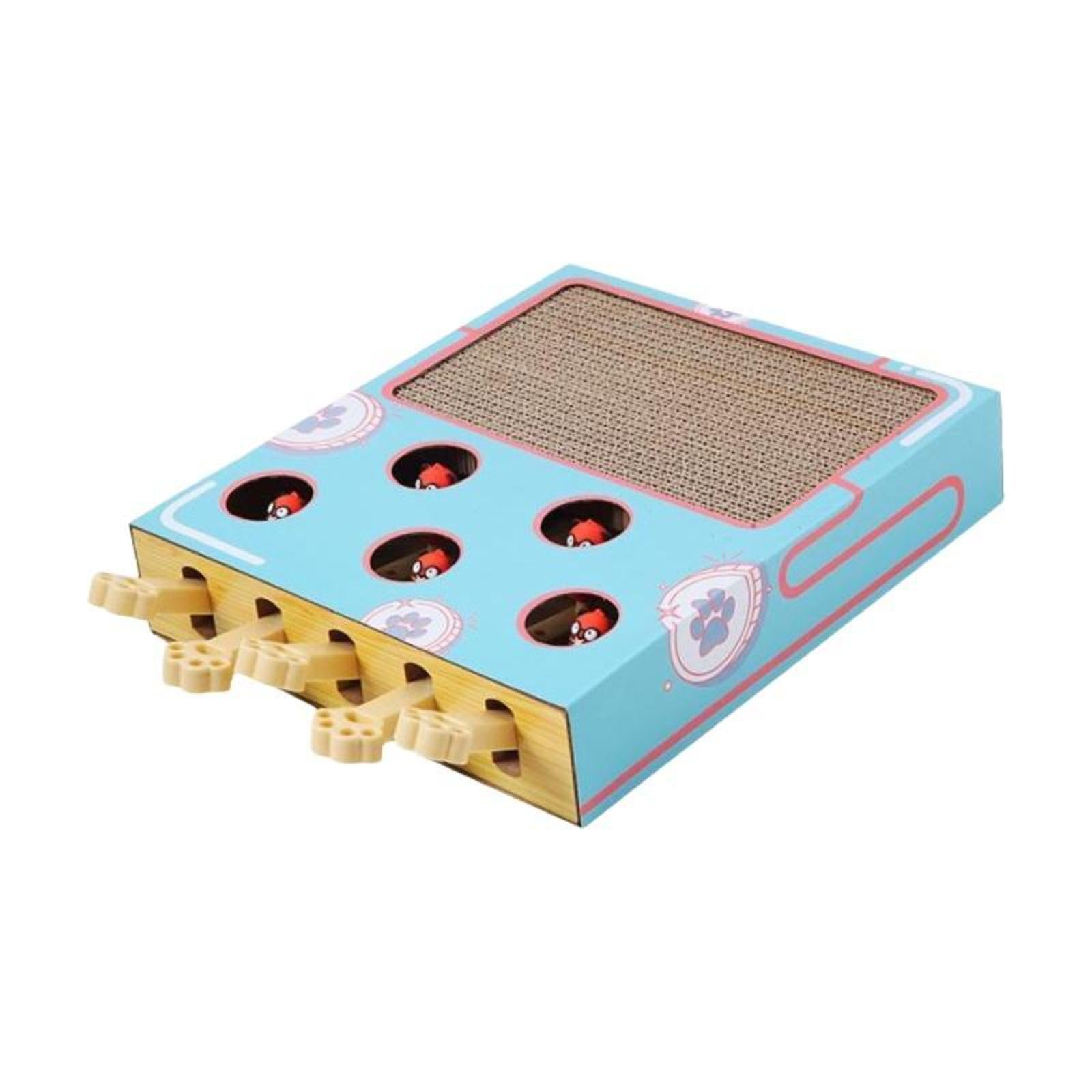 KESOTO Interaktives Katzenspielzeug Cat Activity Fun Board, kreatives Kratzbrett für Katzen, Whack-a-Mole-Spielzeug für Kätzchen, Intelligenzspielzeug zum Spielen mit Katzen