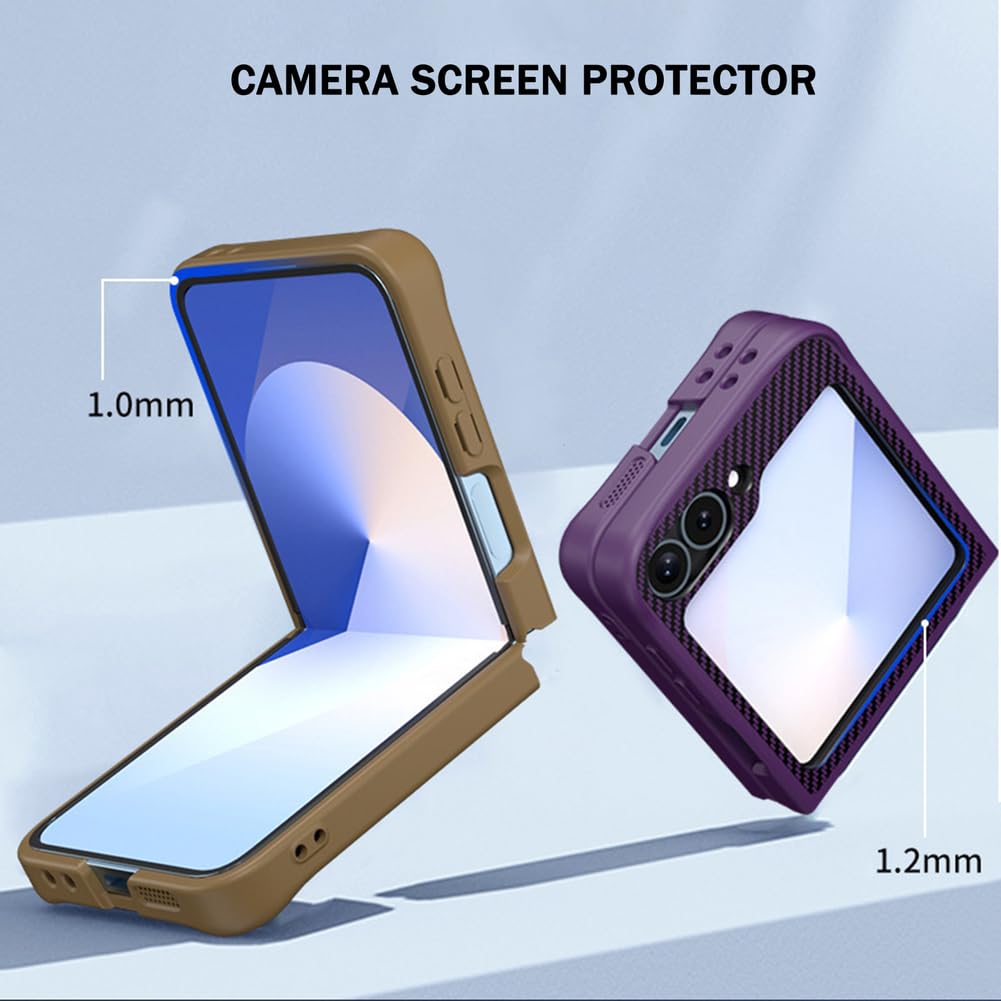 Noir,Flip 7, Étui pour Samsung Galaxy Z Flip 7, Mince Housse Magnétique Anneau Support Coque Rétro Anti Empreinte
