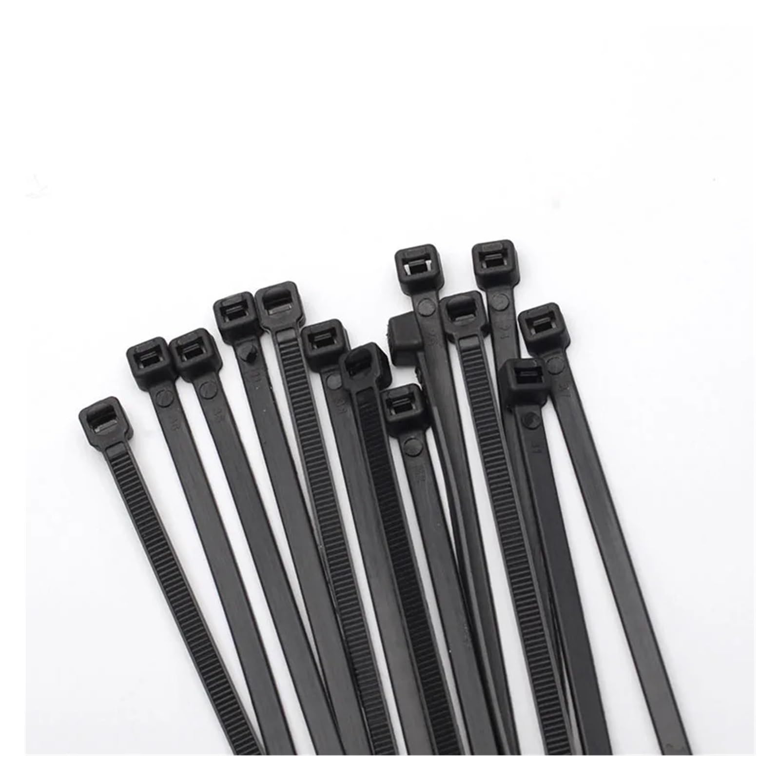 Self-Locking Plastic Cable Ties Tie, Easy-Release Self-Locking Nylon Cable Ties, Black, White, Multiple Sizes, 100pcs(Black,5x300mm)