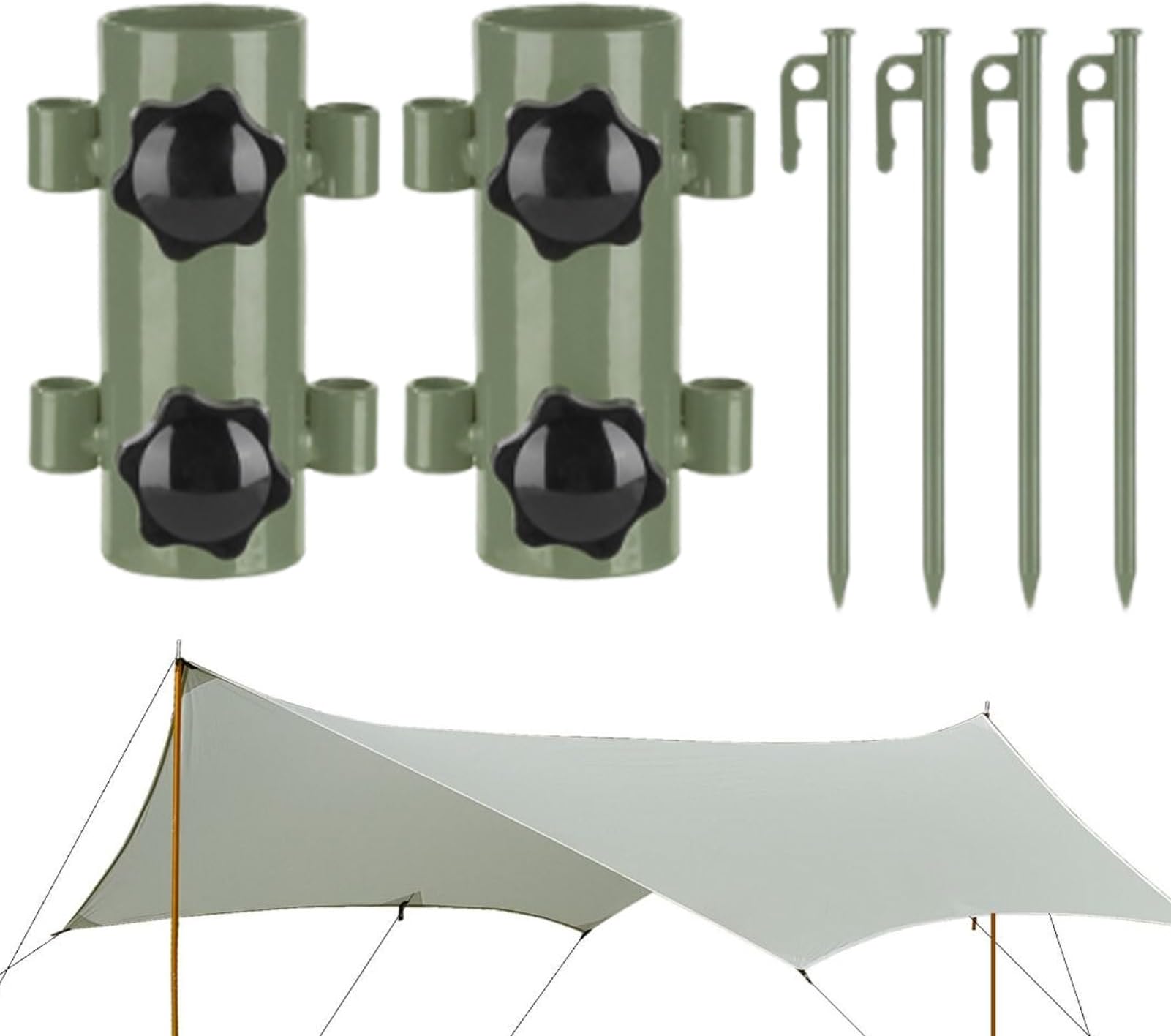 Support for Awning Poles | Wind Resistant Canopy Rod Support,Portable Rack for Outdoor Rods in Hiking Camping