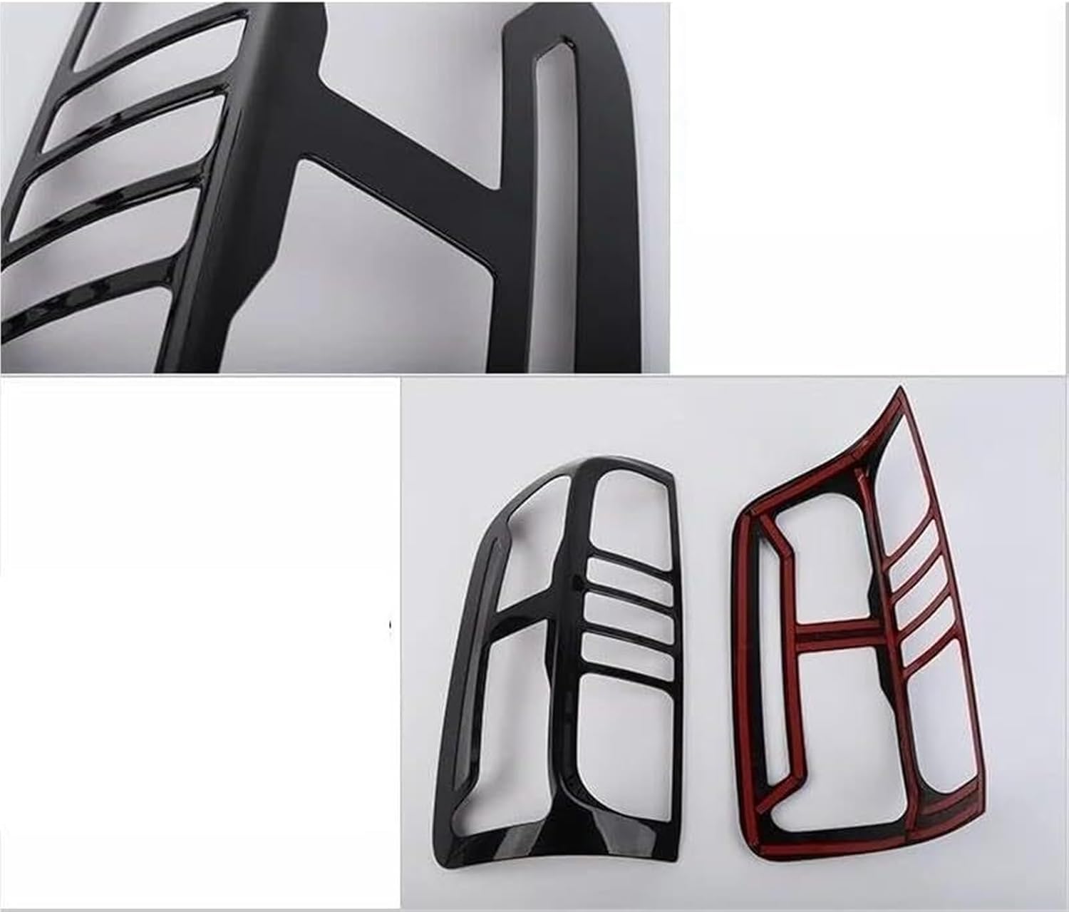 リアライト 用のシボレー 用のコロラド 2014-2021 車用リアテールライトランプデコレーションカバー(ブラック)