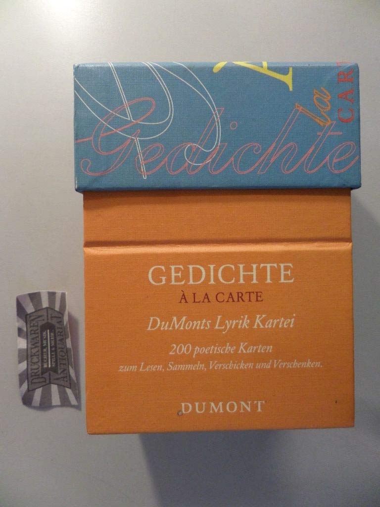 Gedichte à la carte: DuMonts Lyrik-Kartei. Zweihundert Gedichte in einer Aufstellbox, je als Postkarte verwendbar
