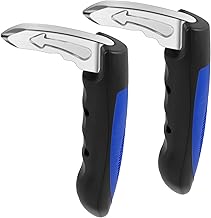 2Pcs Car Door Assist Handle, 3 in 1 Multifunction Portable Vehicle Support Handle, Seat-Belt Cutter and Window Breaker, Car Door Handle Assist for Elderly and Car Emergency Tool (Blue)