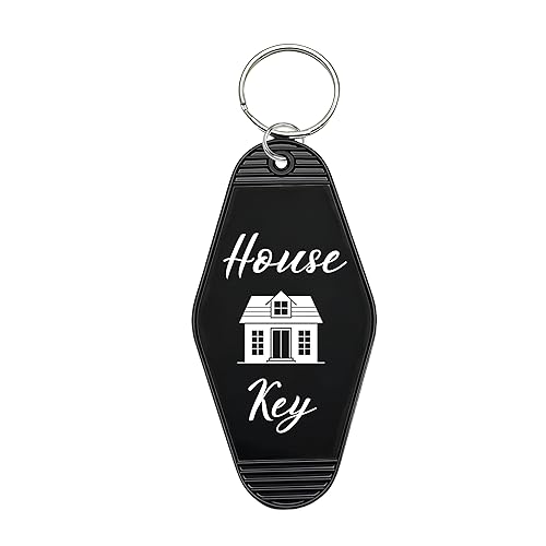 House Key Keychain Key Tag, Retro Motel Hotel Style Home