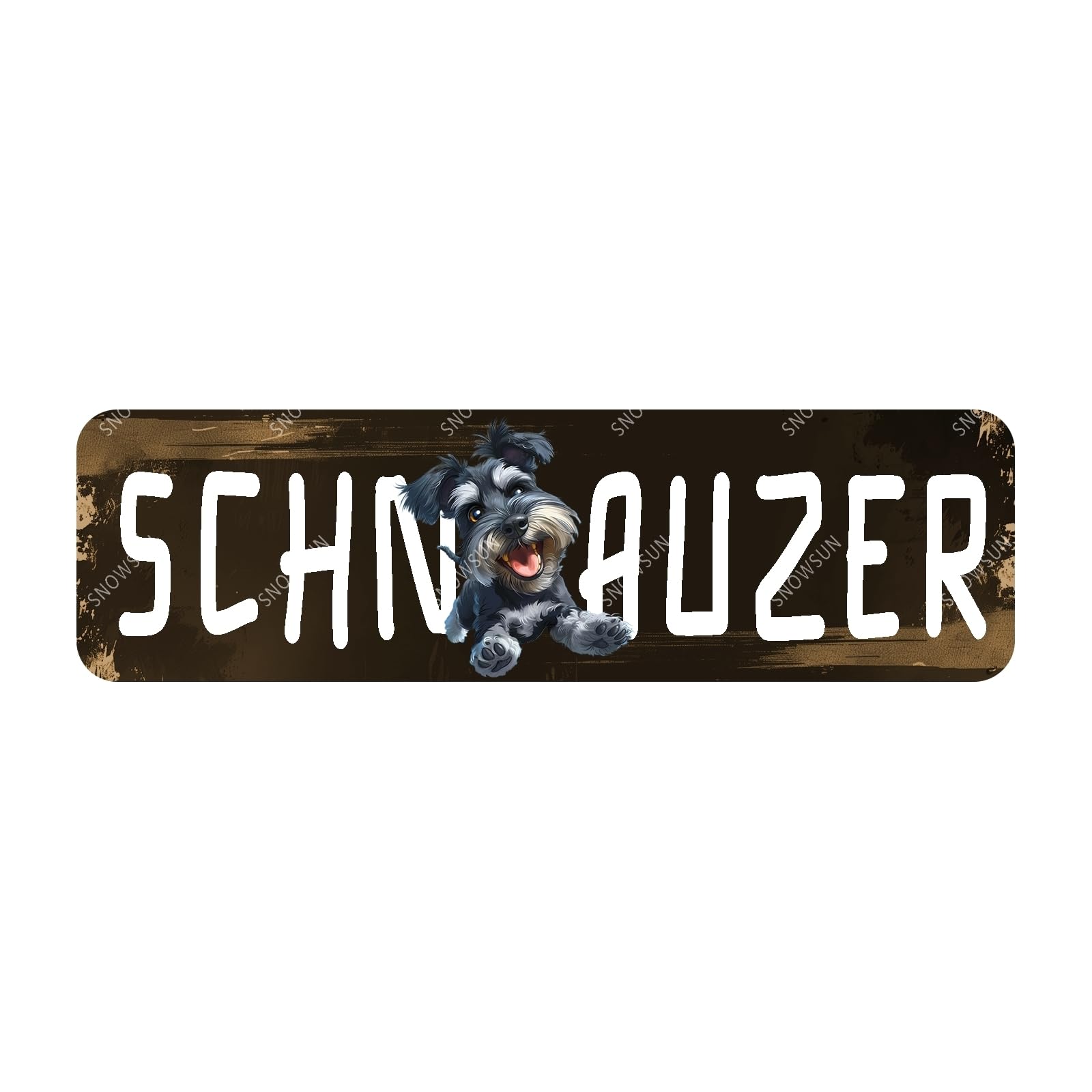 Funny Dog Schnauzer Dog Vintage Tin Sign Wall Decor for Home Farmhouse Bar Cafe Fence Yard 4x16 Inch
