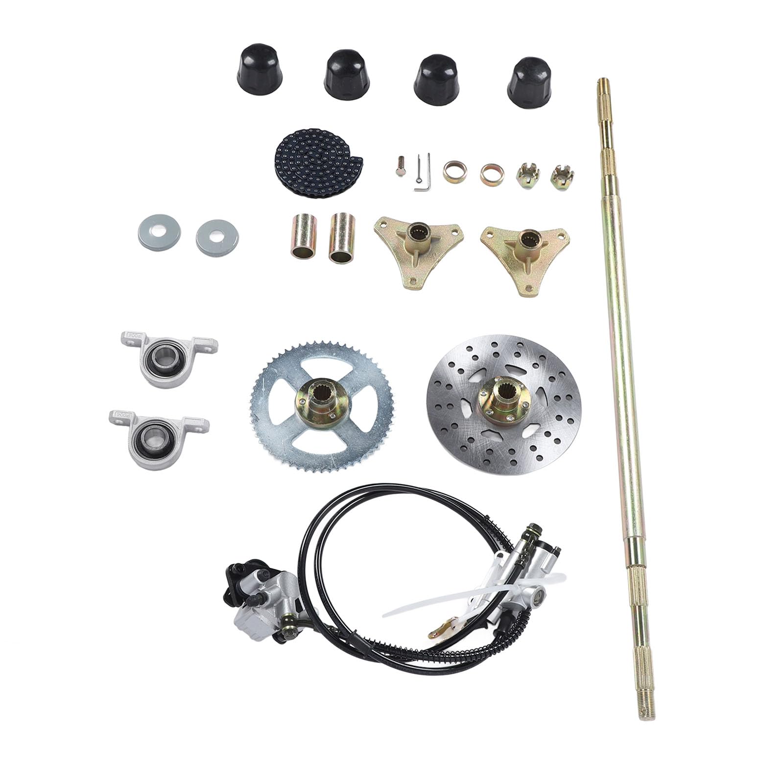 Kit de Montaje de Eje Vivo Trasero Go Kart de 29 Pulgadas, Quads ATV de Alto Rendimiento, Mejora Material Metálico Duradero