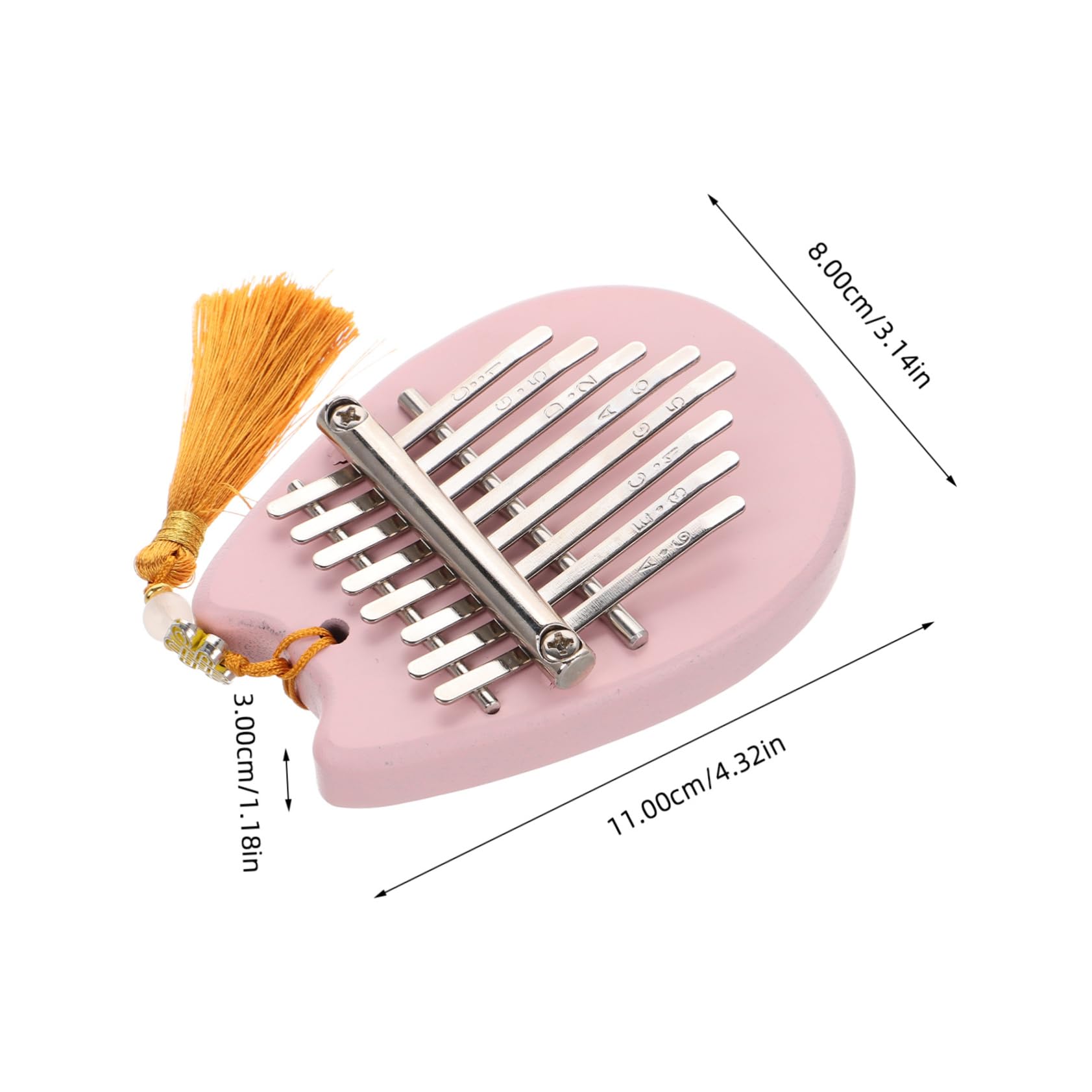 HANABASS Beginner's Thumb Piano Portable 8 Note Kalimba Finger Piano Roll Trumpet for Travel