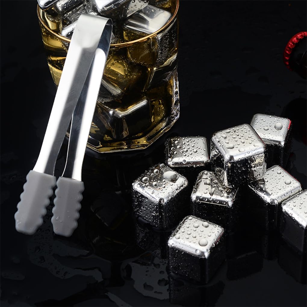 20 Ensemble de Pince de Service Polyvalente en Acier Inoxydable pour Un Service de Cuisine Facile et Pratique, Pince de Cuisine Facile à Nettoyer, Pince à Glace argentée