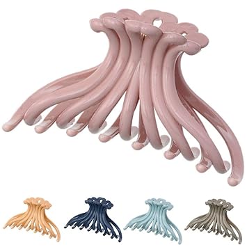 5 Pieces Large Grip Octopus Clip Spider Hair Claw, Non Slip Stylish Jaw Clips Hair Clip Clamps Styling Hair Accessories for Women(10.5 cm)