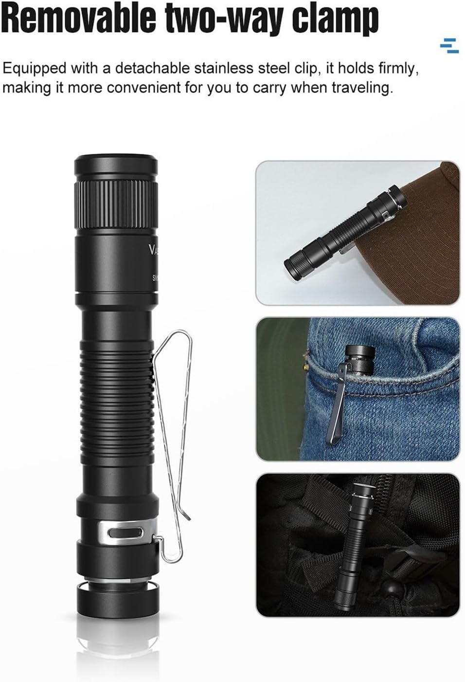 JETBeam Vastlite i7 EDC Rechargeable Keychain Flashlight,545 Lumens Mini Keyring Lights,Magnet+Portable Clip Super Bright 4 Modes Flashlight,IP68,Built from Aviation-Grade Aluminium