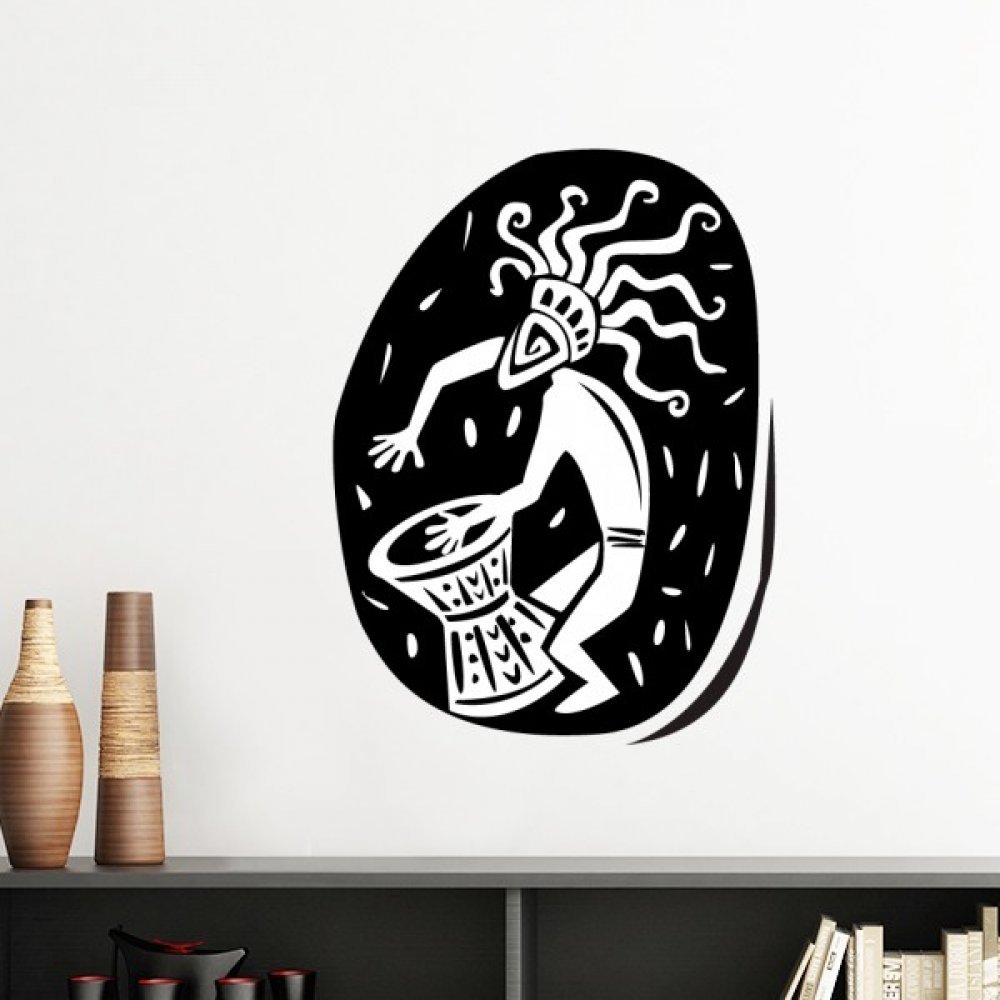 Sticker Egypte pharaon silhouette orange pour sublimer le mur de votre chambre