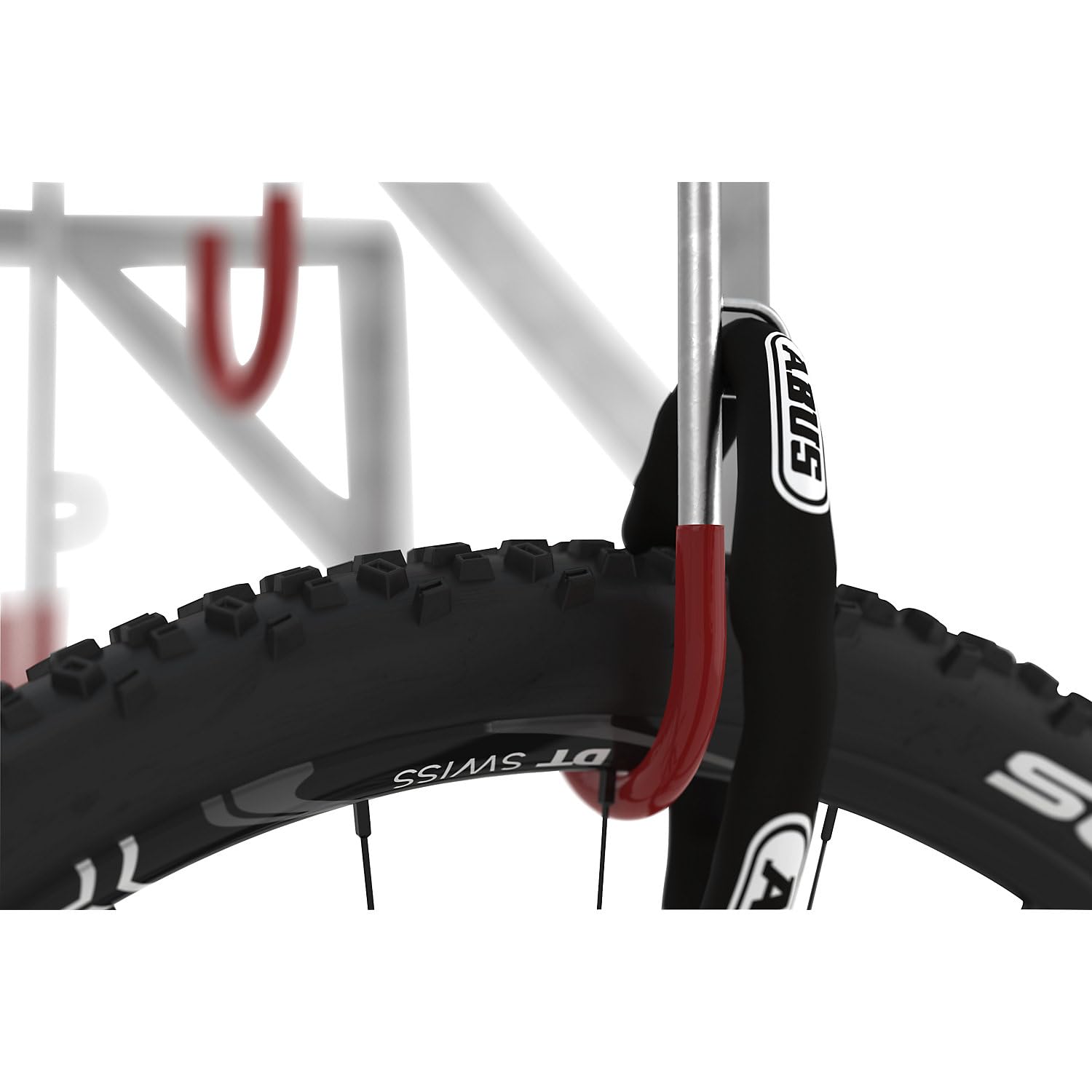 Fahrradständer - Reihen-Hängeparker Modell 3874 mit 4 Einstellplätzen - Wandmontage