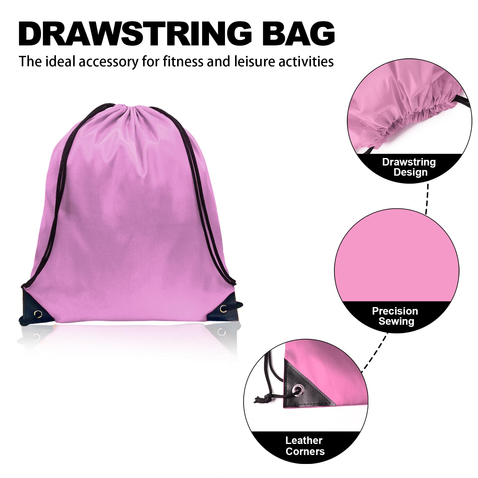 GoodtoU Zaino con coulisse Borse Cinch Borse con coulisse Borsa sportiva in nylon Bulk Draw String